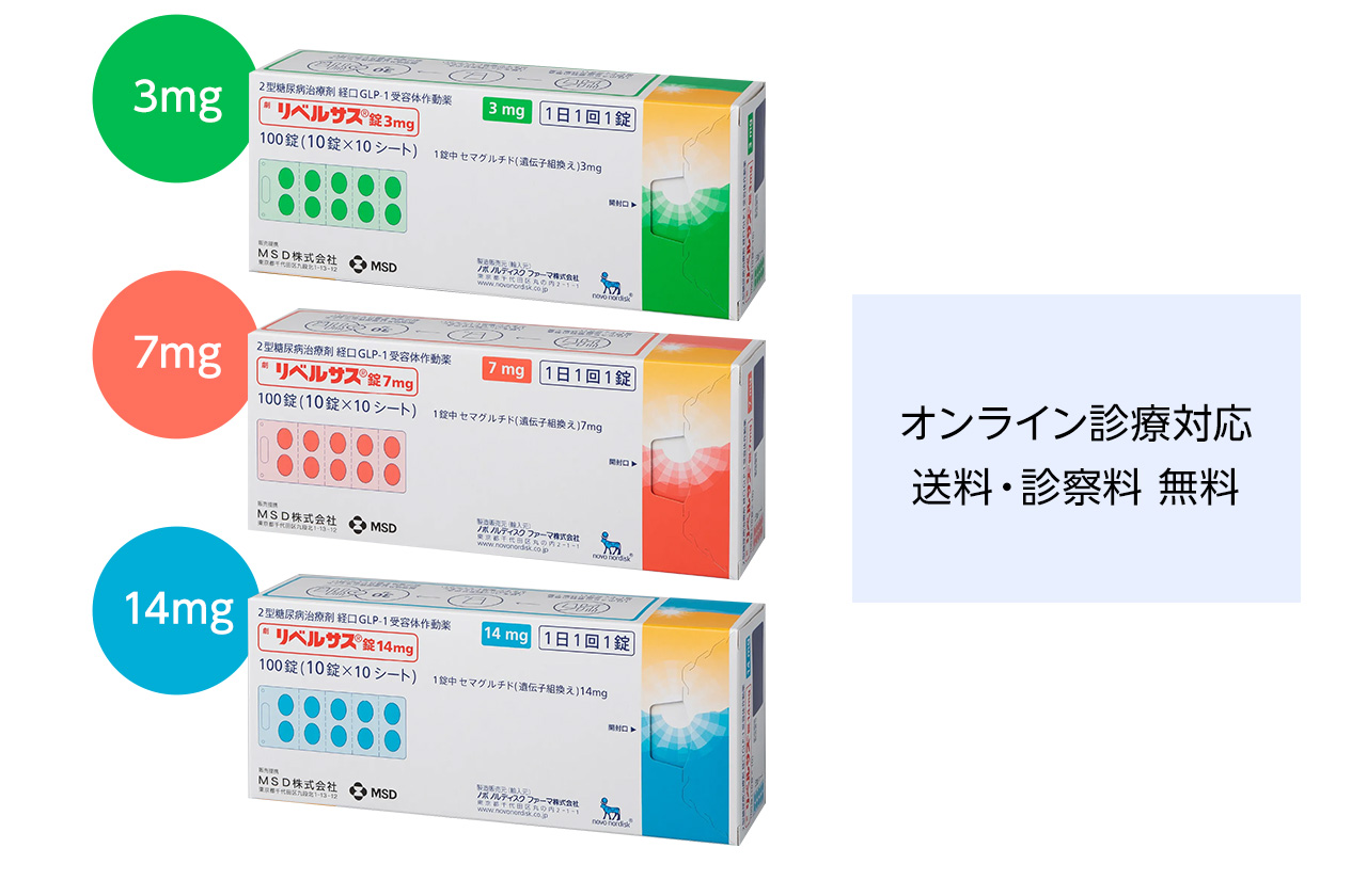 リベルサスオンライン診療対応 送料診察料無料